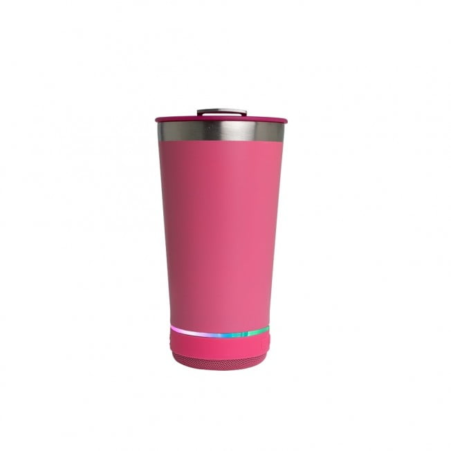 Copo Térmico 400ml com Caixa de Som rosa